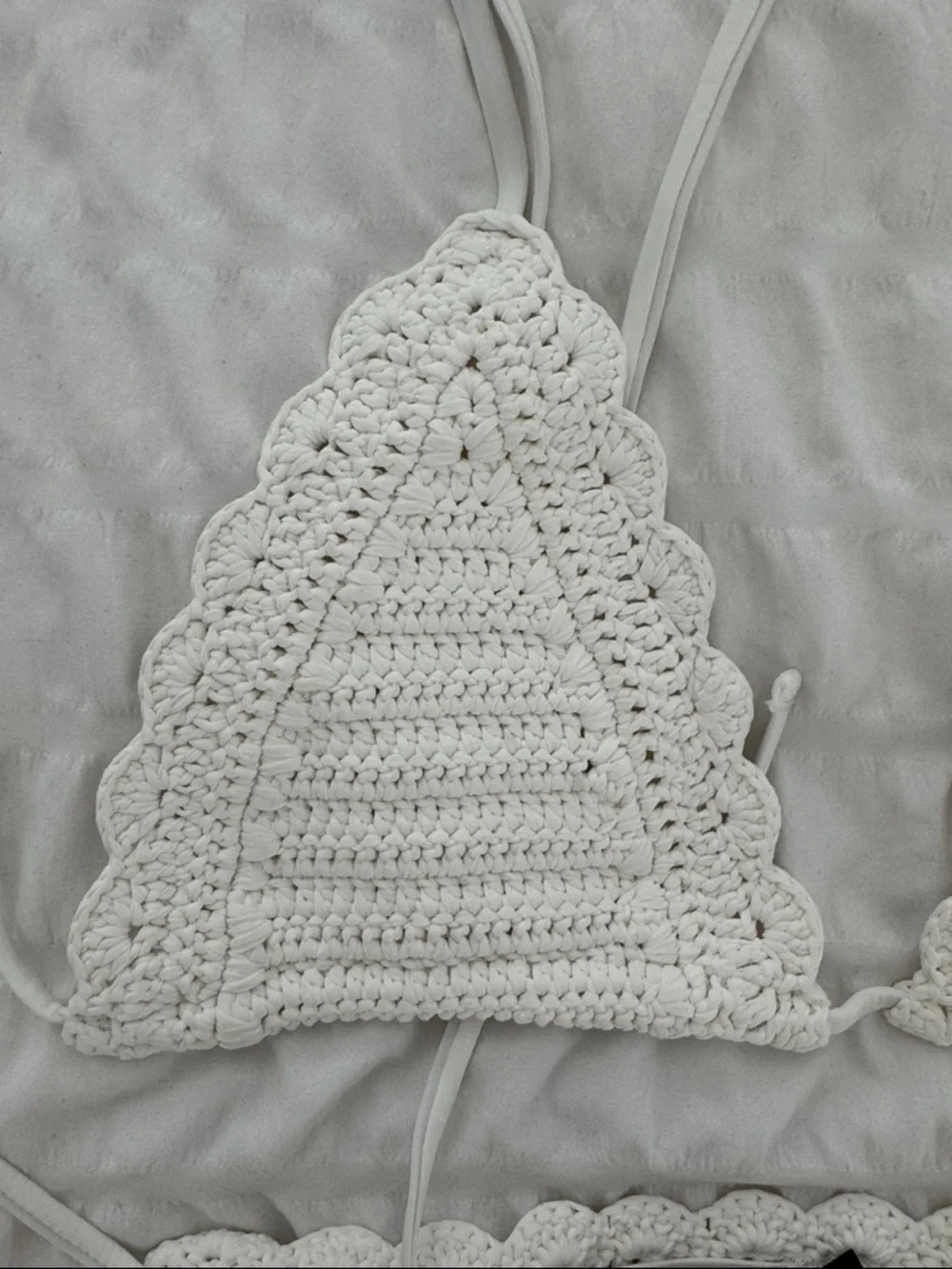 Brand New Beach Riot White Crochet 2 Piece Swim Suit - Picture 3 of 4